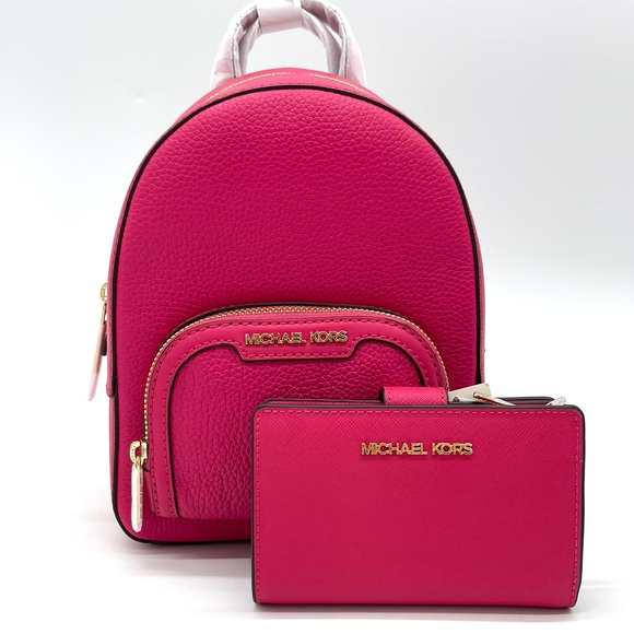 Michael Kors Jaycee Xsmall Convertible Zip Pocket Backpack & Bifold Wallet - Picture 2 of 11